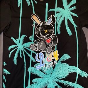 Black and Teal Graphic Men's T-Shirt